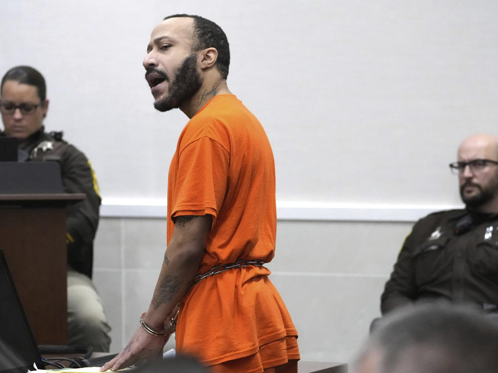 Darrell Brooks Jr. speaks to Waukesha County district attorney Susan Opper in a Waukesha County Circuit Court in Waukesha, Wis., on Wednesday, Nov. 16, 2022.