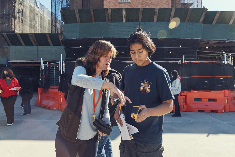 Science teacher Sarah Slack wants her students to build scientific skills and collect data that could be used to advocate for changes to help cool down their own urban neighborhood.