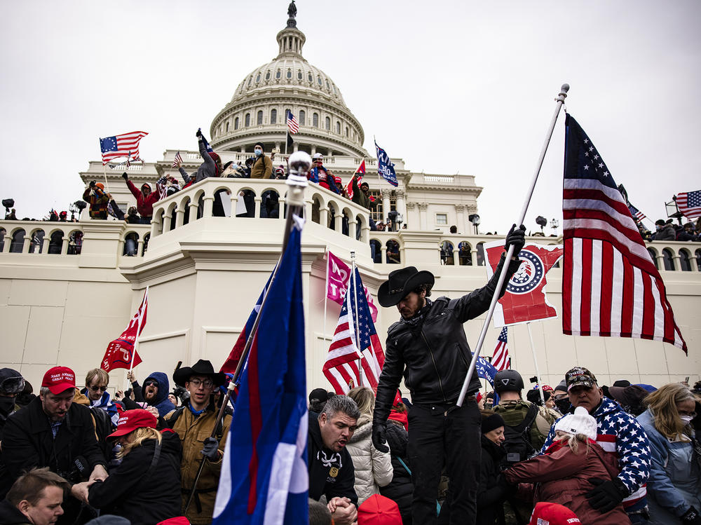 Trump supporters storm the U.S. Capitol following the then-president's rally on Jan. 6, 2021.