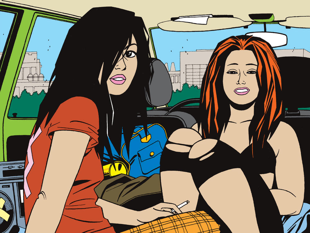 <em>Love and Rockets </em>cover Vol. 1 #31, 1989. Left-to-Right: Hopey, Maggie.