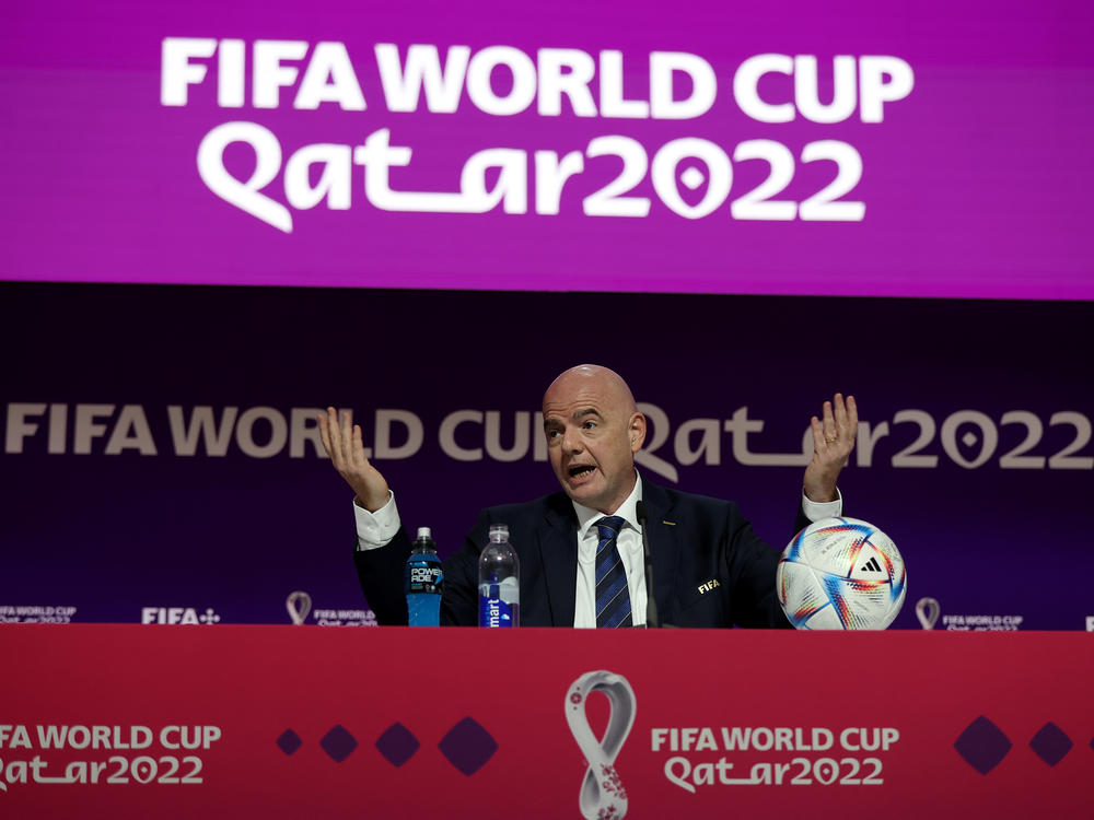 FIFA President Gianni Infantino on Saturday derided Western critics of Qatar's human rights record and blasted their 'hypocrisy' during an opening news conference in Doha, Qatar, before the World Cup, which kicks off on Sunday.