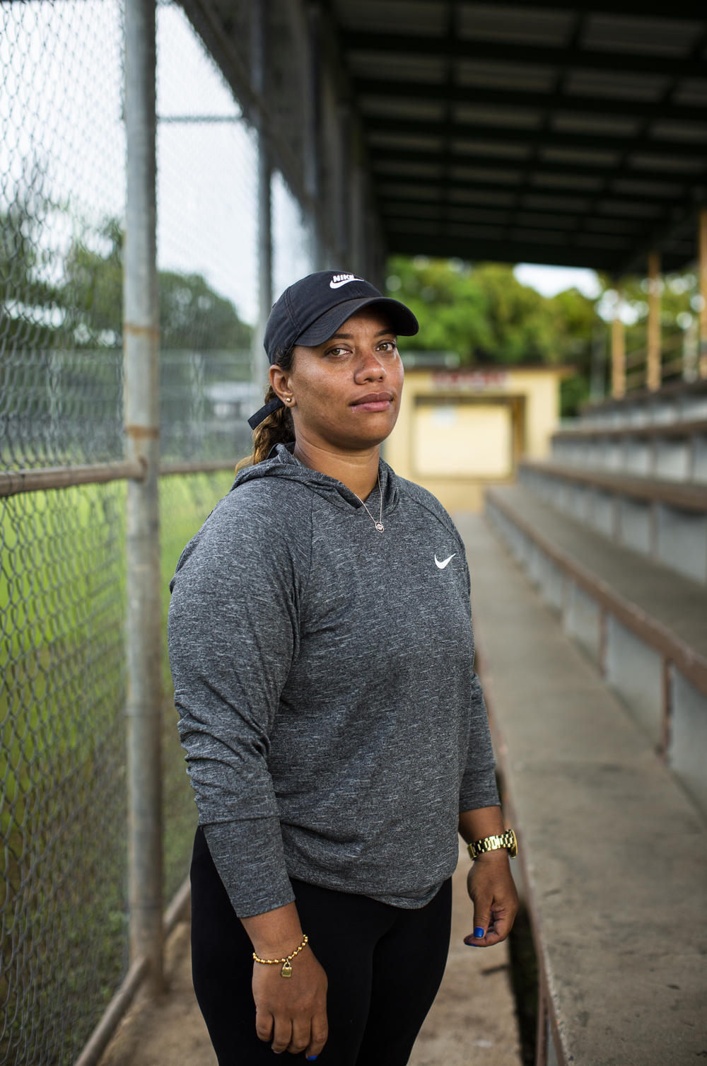 Normangeline Vázquez, the recreation director for the town of Lajas, had started coaching softball and baseball on the newly restored field. Recreational facilities are crucial community resources, she said, but across Puerto Rico many have yet to be repaired five years after Hurricane Maria.
