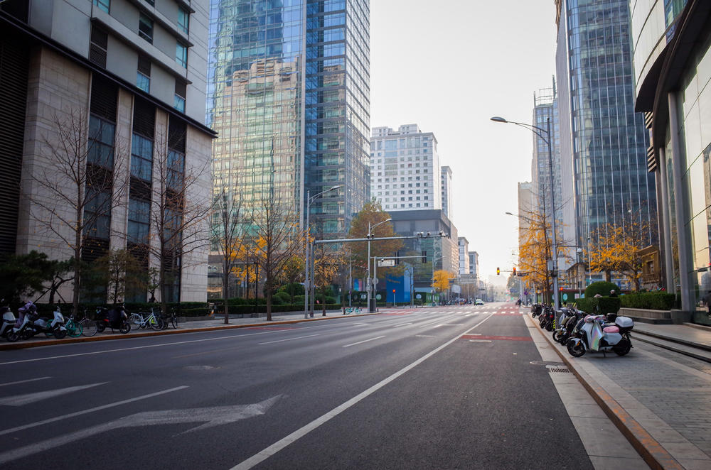 Streets in Beijing are mostly empty because of China's COVID lockdowns. Authorities are calling the measures 