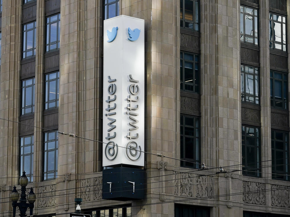 Twitter headquarters is shown in San Francisco on Nov. 4, 2022.