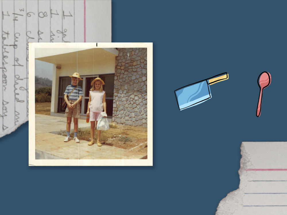 A family photo of Diane Richardson and her brother Gary Kirchherr. Later in life, when her brother visited at Christmastime, Richardson would make the lamb curry recipe their mother learned when the family lived in Nigeria.