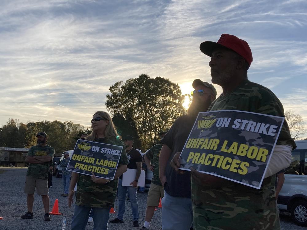 Striking miners rally in Brookwood, Ala.