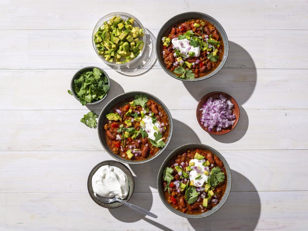 Despite its name, Weeknight Meaty Chili is actually a vegetarian dish.