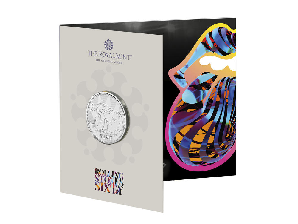 This image released by The Royal Mint shows a new collectable coin to celebrate the 60th anniversary of The Rolling Stones.