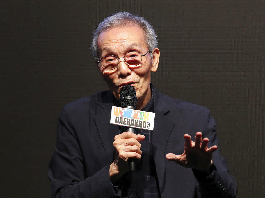 South Korean actor Oh Young-soo speaks Sept. 21 during a press conference at the Welcome Daehakro Festival 2022 in Seoul, South Korea.