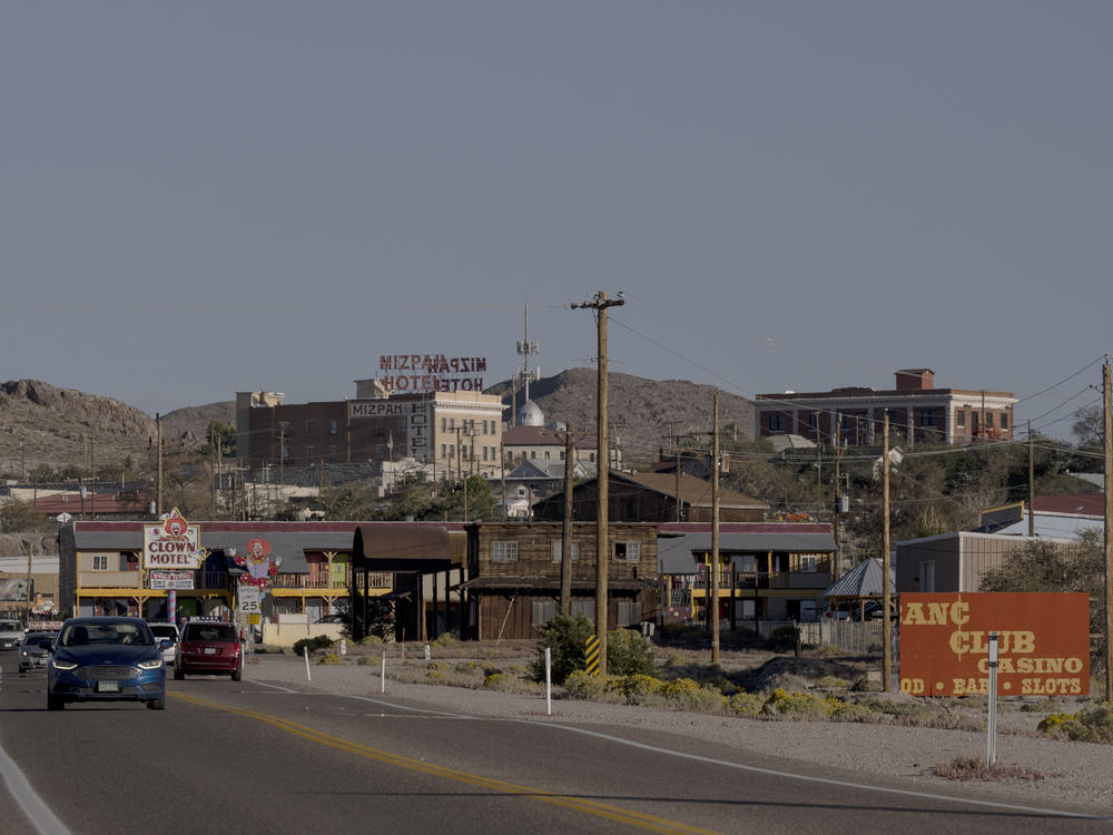 Traffic passes through Tonopah, Nev. on Oct. 6, 2022.