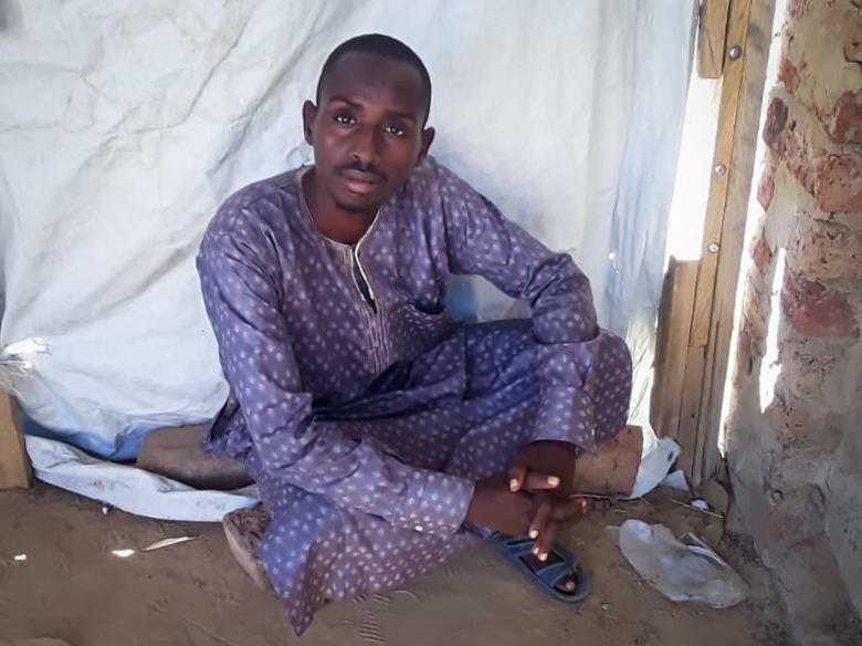 Brahim Sakine, who was a college student in Cameroon, left during a same spasm of violence prompted by the impact of a changing climate. Fearing for his life, he headed to a refugee camp in Chad. 