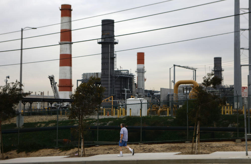 Utility companies say they can zero out greenhouse gas emissions while continuing to rely on natural gas plants like this one in California.