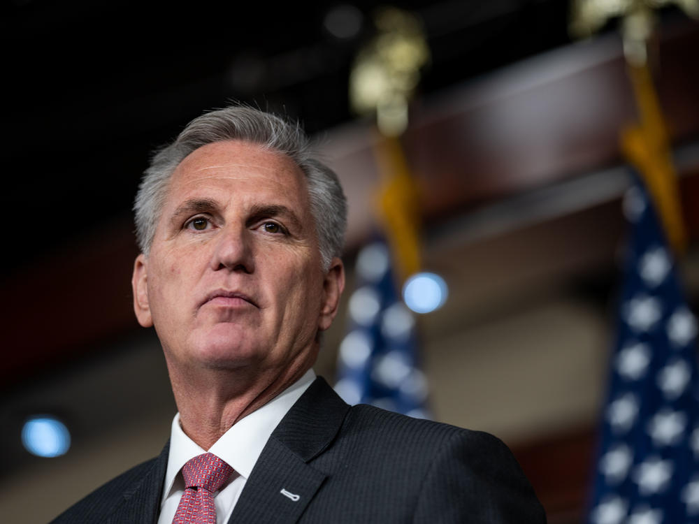 House Minority Leader Kevin McCarthy (R-CA) speaks during a news conference on Wednesday, Nov. 3, 2021 in Washington, DC.