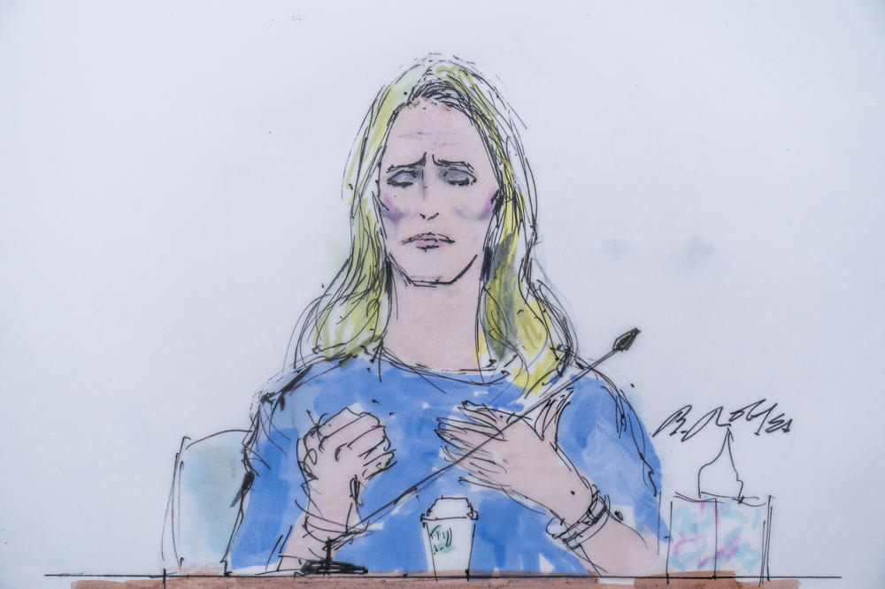 Jennifer Siebel Newsom testifying in Los Angeles.