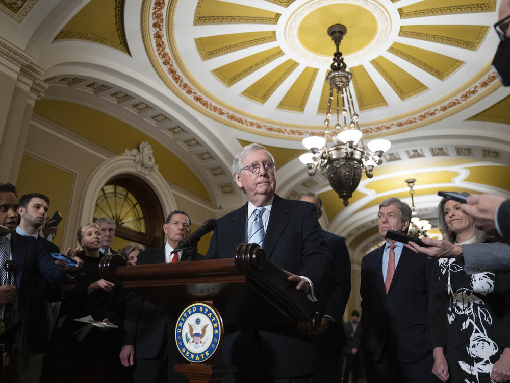 Senate Minority Leader Mitch McConnell pushed back against former President Trump's suggestion that the Constitution should be terminated.
