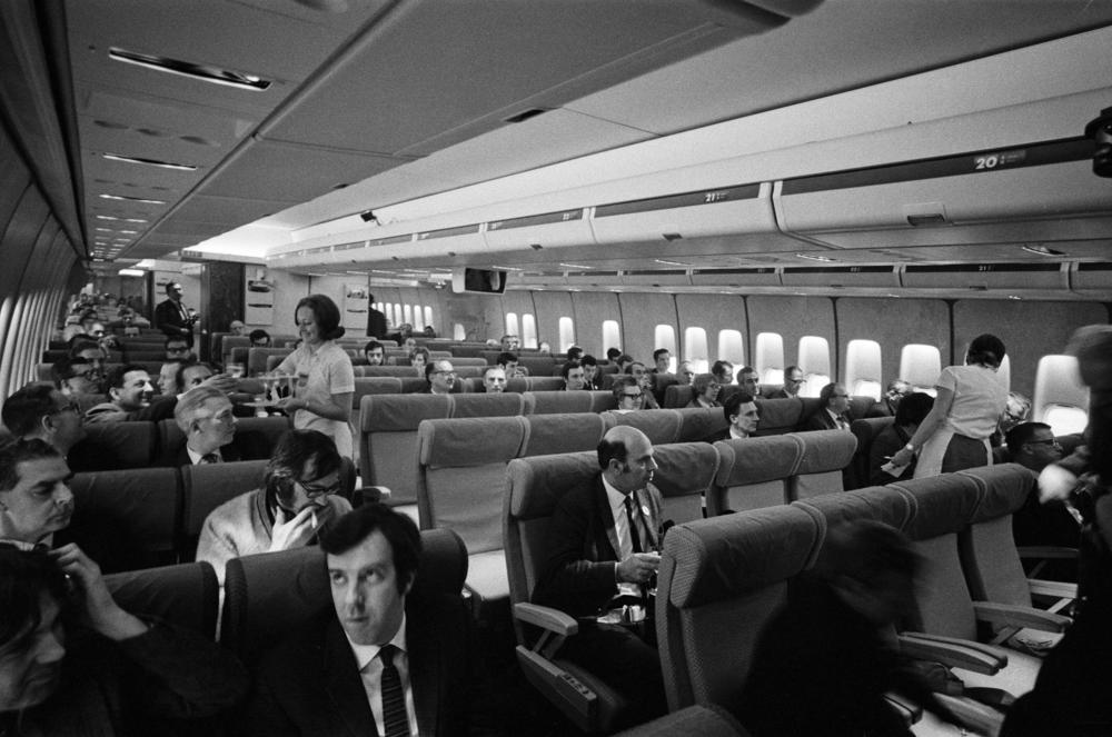 The 361-passenger Boeing 747 arrives at London's Heathrow Airport, the first 747 to fly to Britain arrives from New York on Jan. 12, 1970.