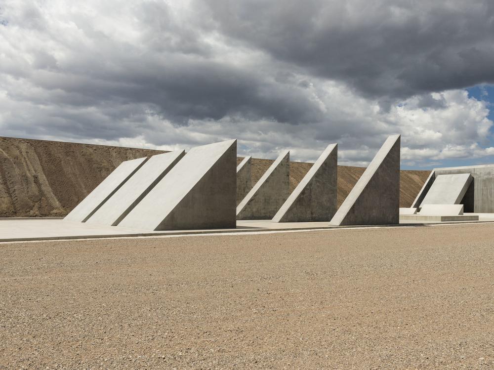 A view of a section of Michael Heizer's <em>City</em>