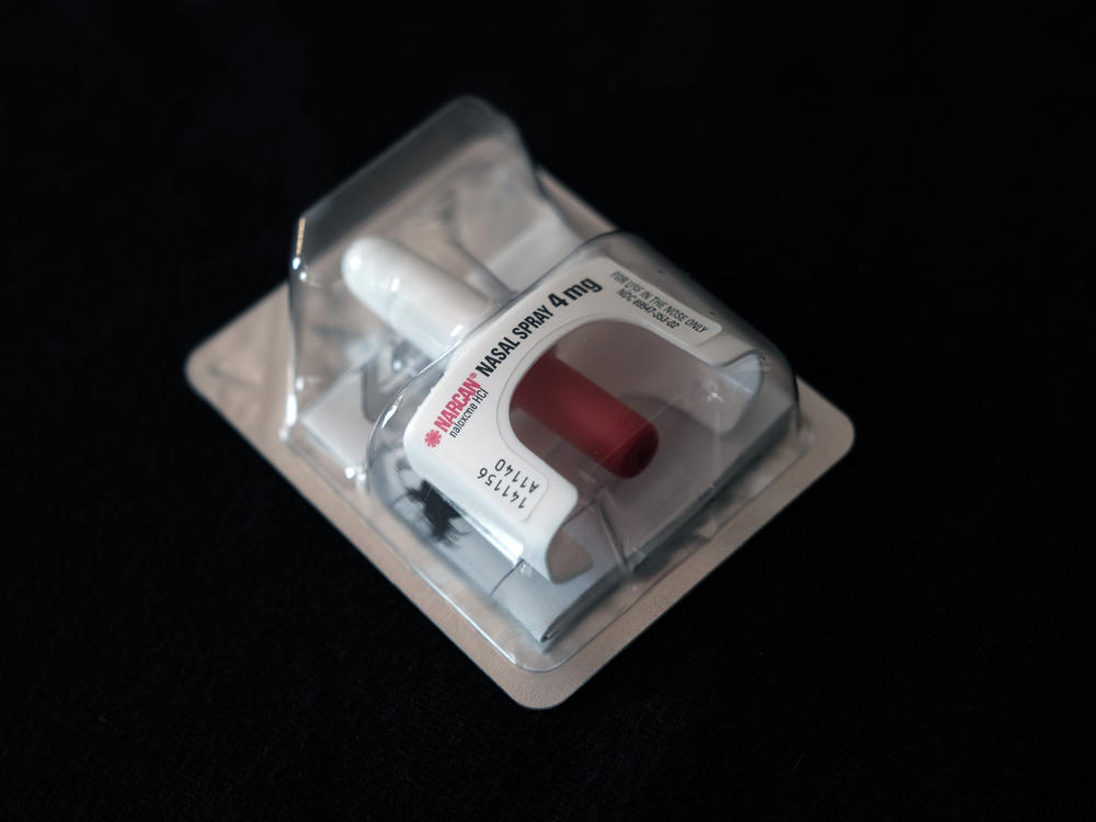 In this photo illustration, a Narcan nasal overdose kit is displayed as part of the Brooklyn Community Recovery Center's demonstration on how to use Narcan to revive a person in the case of a drug overdose on Sept. 1, in the Brooklyn borough of New York City.