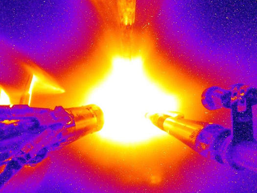 The facility uses powerful lasers to compress fuel pellets. The result is nuclear fusion, the process that powers the Sun and the world's largest nuclear weapons.