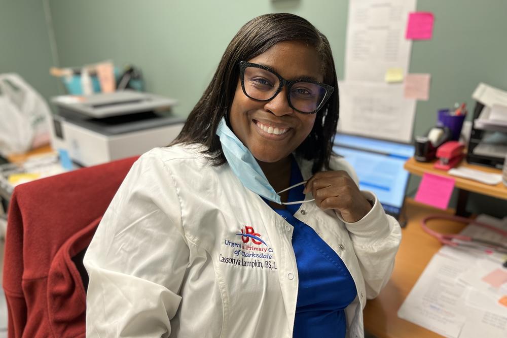 Nurse Cassonya Lampkin has watched with concern as many of her friends in the health care business have burned out during the pandemic.