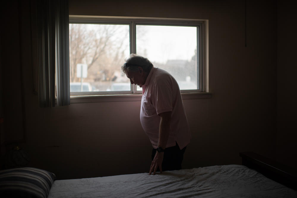Fred Crittenden, 73, lost his sight to retinitis pigmentosa when he was 35 years old. Today he has no visual perception of light. 