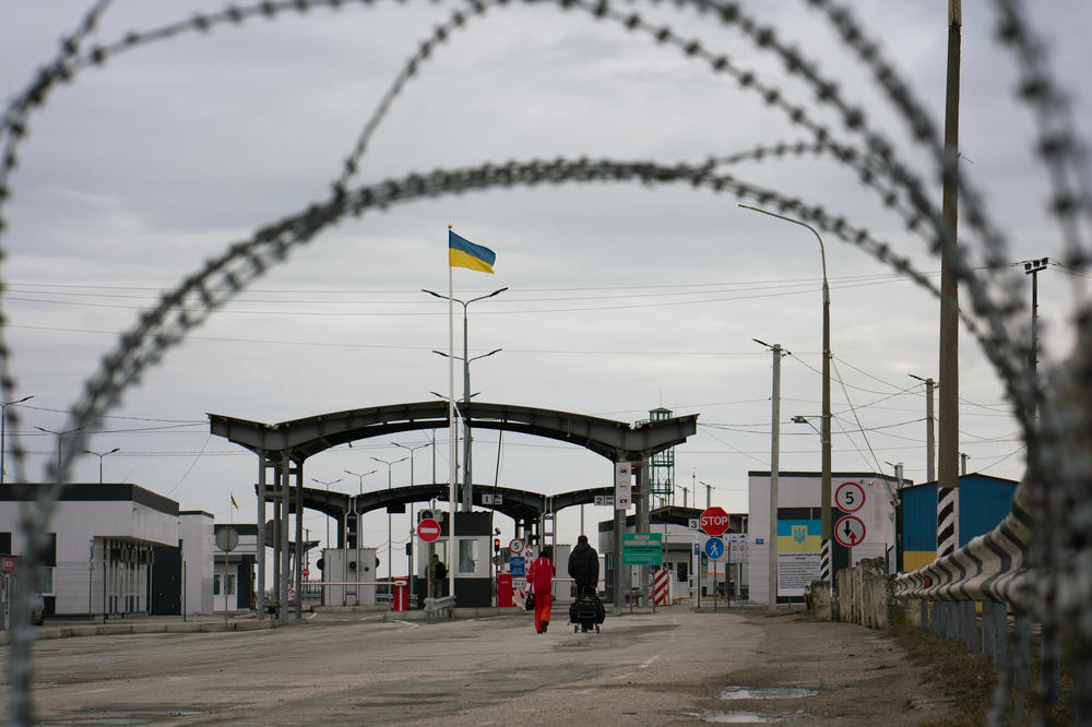 The boundary between Ukraine and Crimea, in a photo from early February of this year. Russia seized Crimea from Ukraine in 2014. On Feb. 24 of this year, Russian forces in Crimea pushed deeper into southern Ukraine and have seized additional territory in the region.