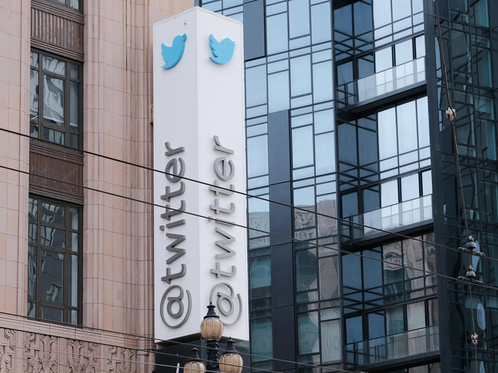 Twitter headquarters in San Francisco on Nov. 4. The United Nations and the European Union are among the groups that condemned Elon Musk's decision to suspend several journalists from the social media platform.