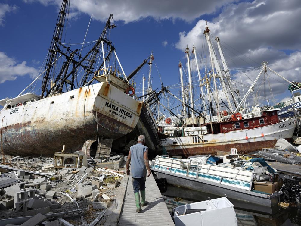 Bruce Hickey, 70, one week after Hurricane Ian tore through his community in Fort Myers Beach, Fla. There were relatively few storms in the Atlantic over the summer, but the 2022 hurricane season was nonetheless one of the most destructive on record.