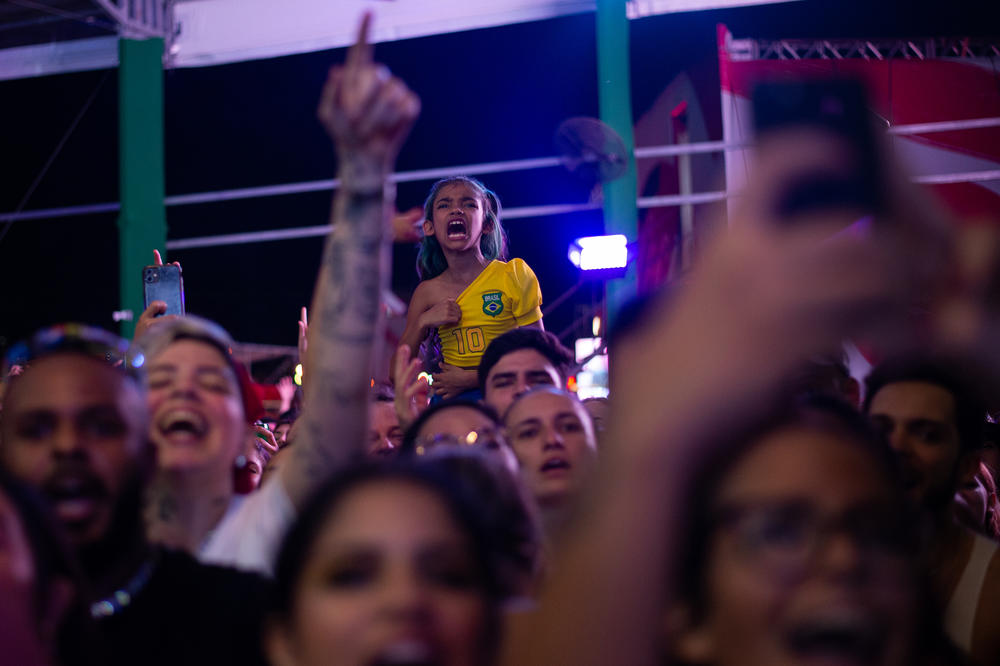 Fans sing along to Anitta at the Village Festival in Rio de Janeiro on Dec. 4.