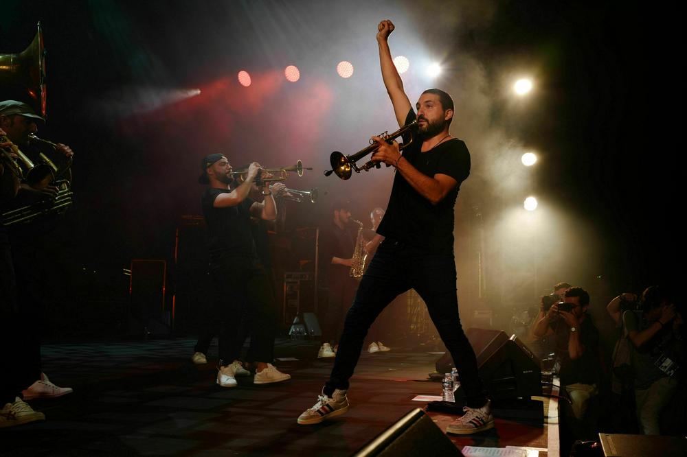 With his 15th album, <em>Capacity to Love</em>, Maalouf hopes to promote hope and tolerance. He's shown above during the Nice Jazz Festival in southeastern France in July 2019.