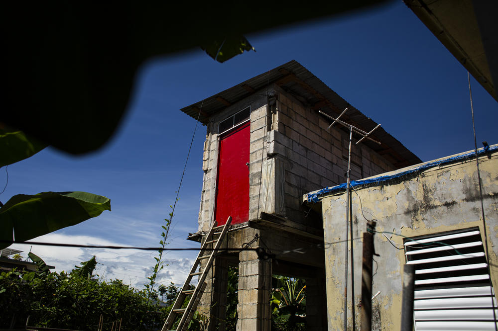 At a house that PRoTechos repaired in the town of Toa Baja, the owner had built a refuge to escape floodwaters that can surge up to 8 feet during large storms.