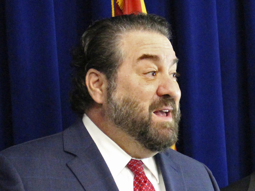 Arizona Attorney General Mark Brnovich speaks at a news conference in Phoenix, on Jan. 7, 2020.