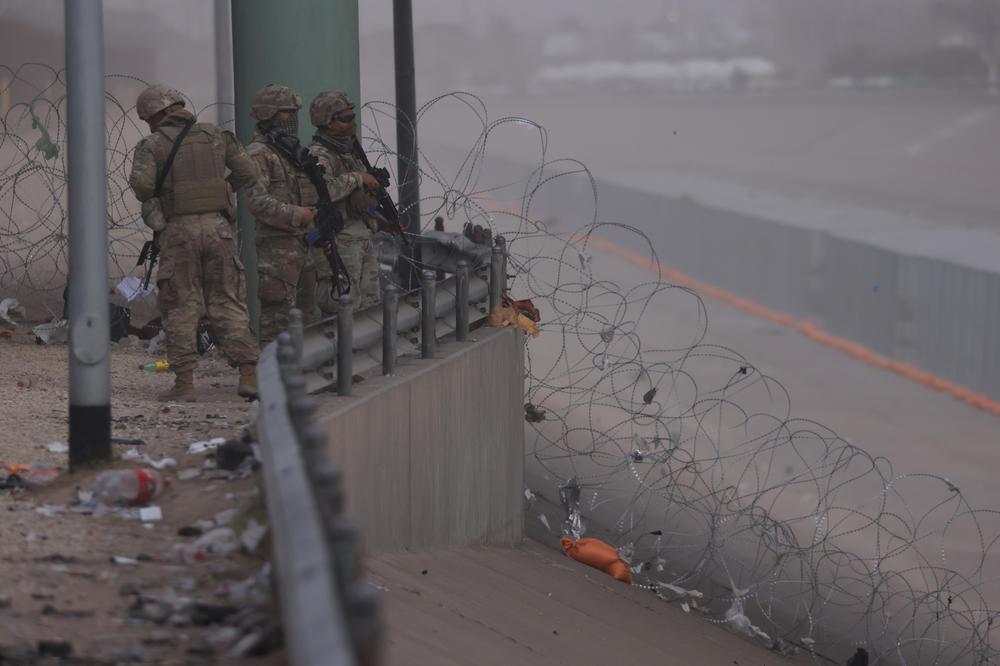 The Texas National Guard have expanded their footprint east along the Rio Grande on the border.