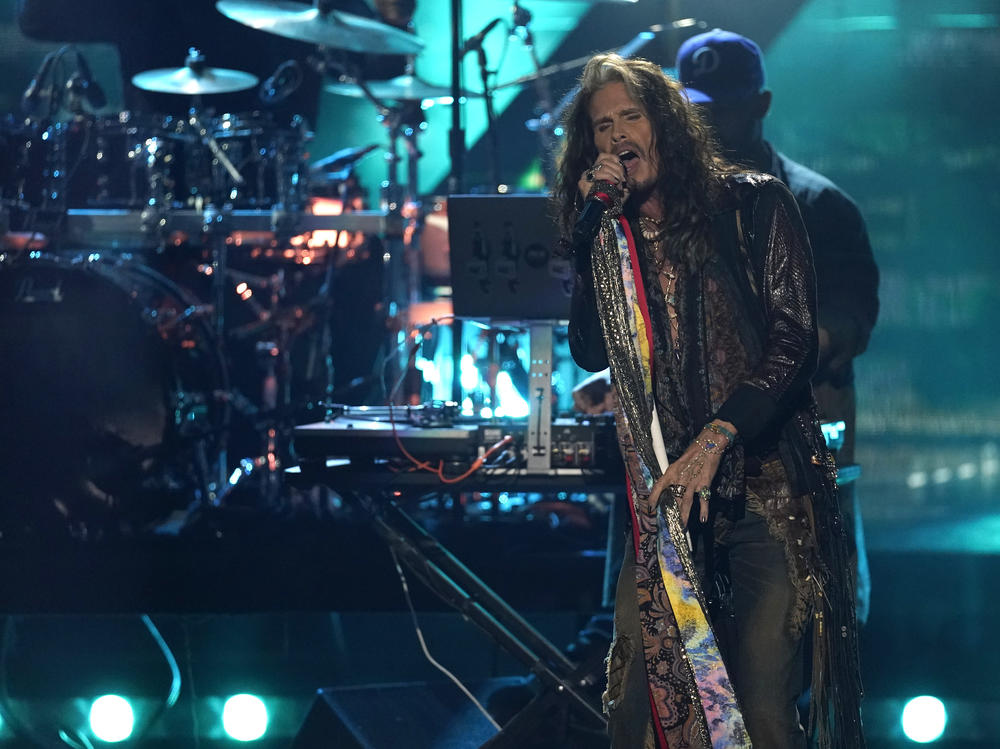 Steven Tyler performs during the Rock & Roll Hall of Fame Induction Ceremony in November in Los Angeles. In a lawsuit filed on Tuesday, a woman alleges she was 16 when the singer first sexually assaulted her.