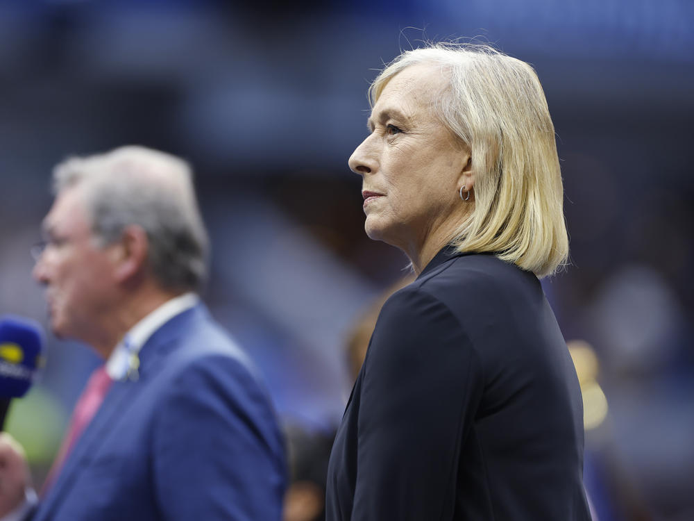 Martina Navratilova looks on after the Women's Singles Final match during the 2022 U.S. Open in New York.