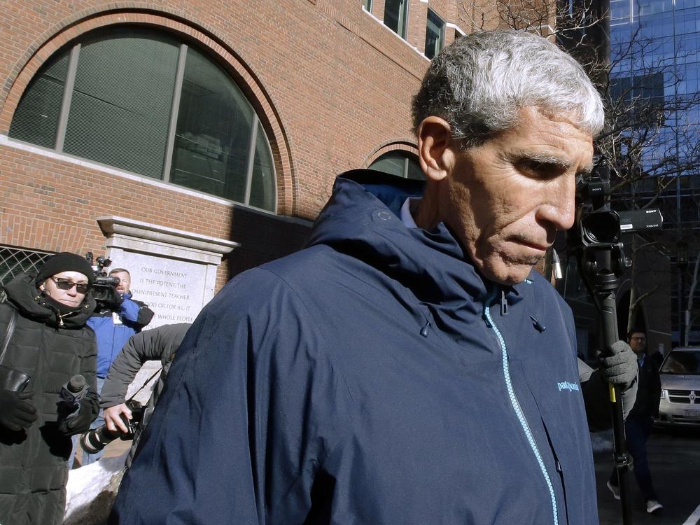 Rick Singer departs federal court in Boston in March 2019 after pleading guilty to charges in a nationwide college admissions bribery scandal. Singer is scheduled to be sentenced Wednesday afternoon in Boston.