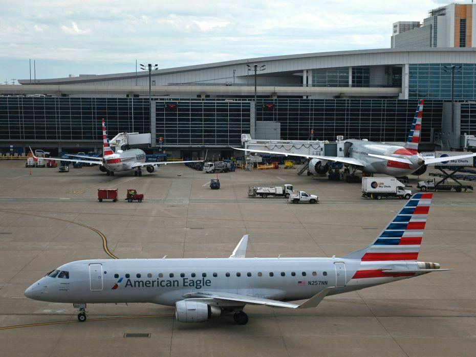 An airline worker died on Saturday after being 