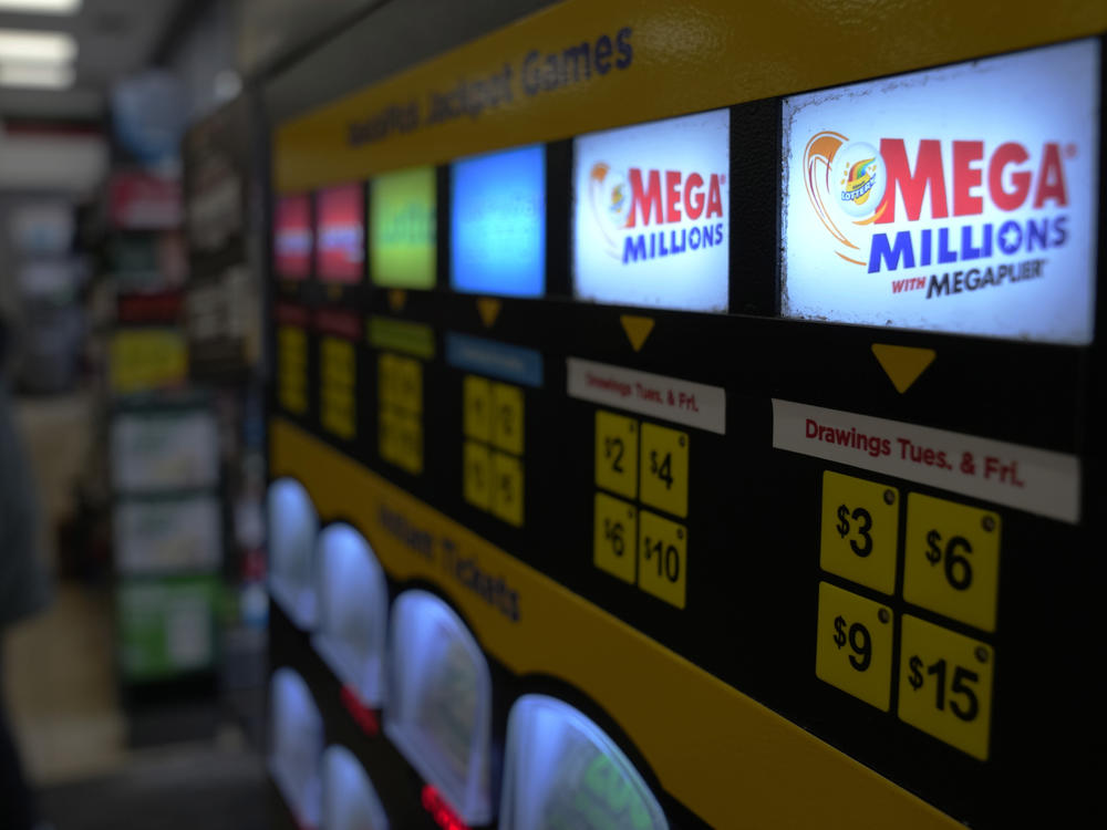 A lottery ticket vending machine is seen at a convenience store Tuesday, Jan. 3, 2023, in Northbrook, Ill.