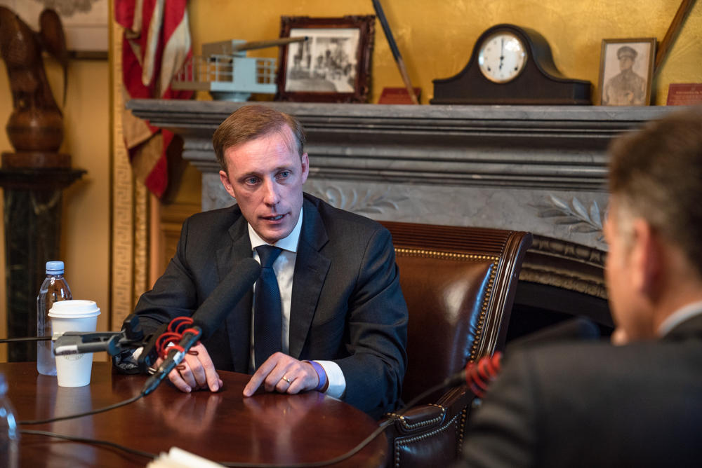 NPR's Steve Inskeep interviews national security adviser Jake Sullivan in Washington, D.C. on Jan. 5, 2023.