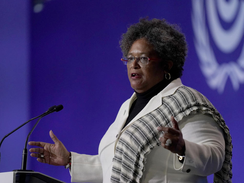Barbados Prime Minister Mia Amor Mottley, who became the nation's first female leader in 2018 and its first leader under its republican system.