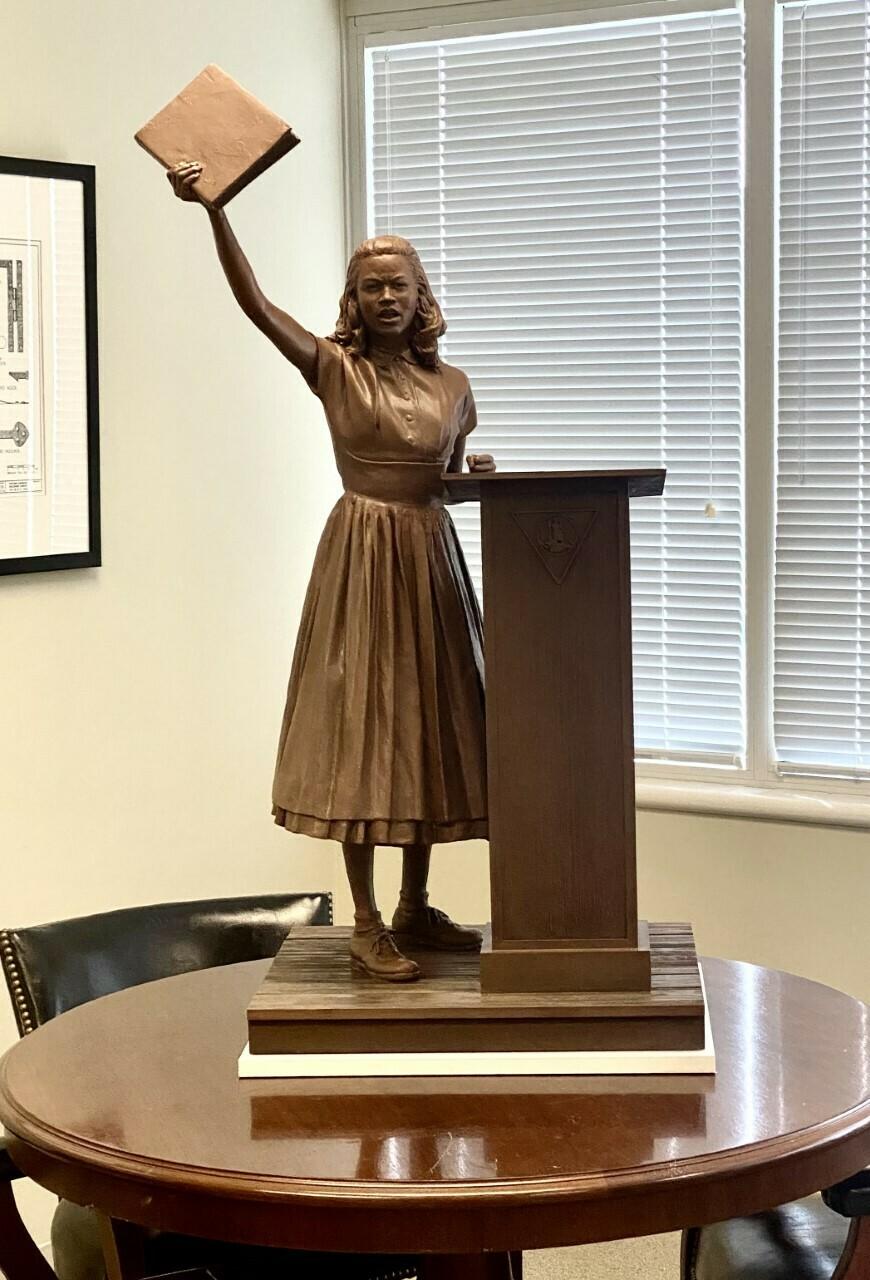 Sculptor Steven Weitzman has been selected to produce the Barbara Rose Johns statue to be placed in the U.S. Capitol. This photo of the concept statue was taken March 22, 2022.