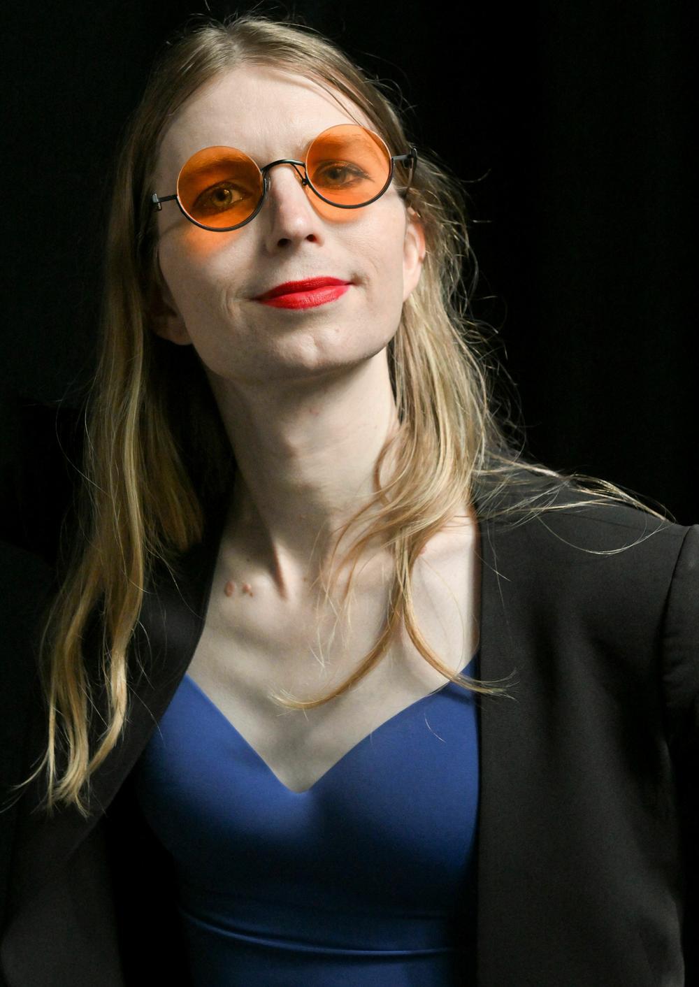 Chelsea Manning, pictured in 2022, spoke to NPR about her experiences of transitioning while incarcerated.