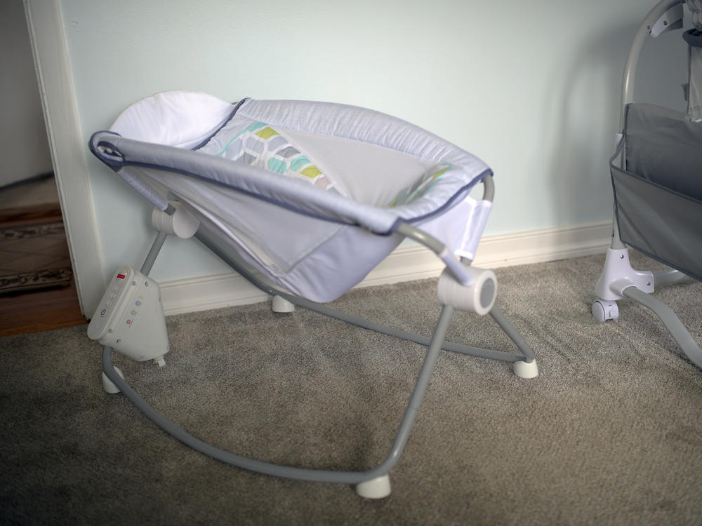 The Fisher-Price Rock 'n Play sleeper is pictured in a home in Alexandria, Virginia, in 2019.