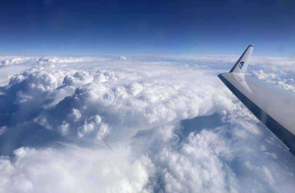 The NOAA Hurricane Hunters fly above an atmospheric river on January 9th, 2023, preparing to drop instruments into the storm to aid with weather forecasts.