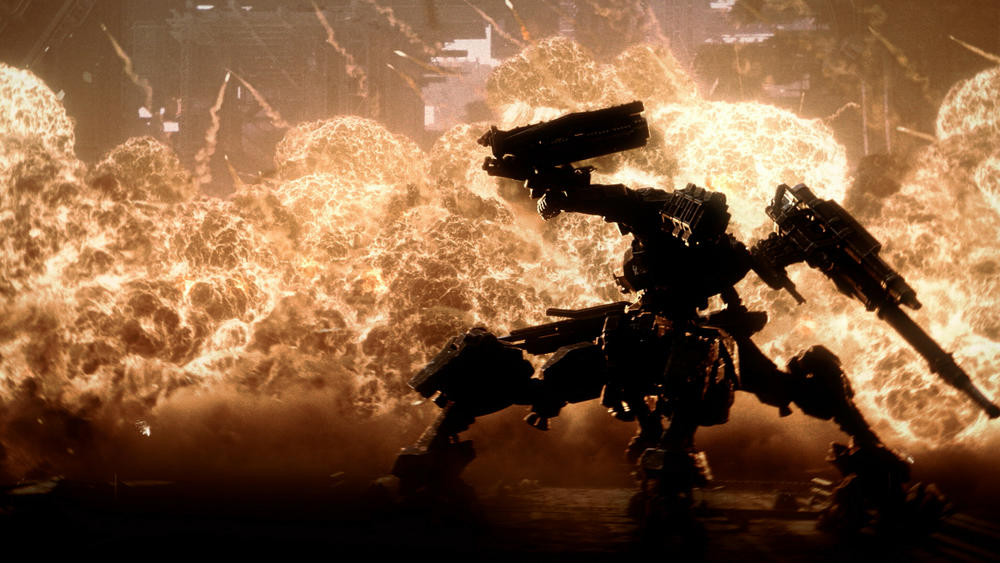 A scene from <em>Armored Core VI: Fires of Rubicon'</em>s first trailer, which debuted at The Game Awards 2022.