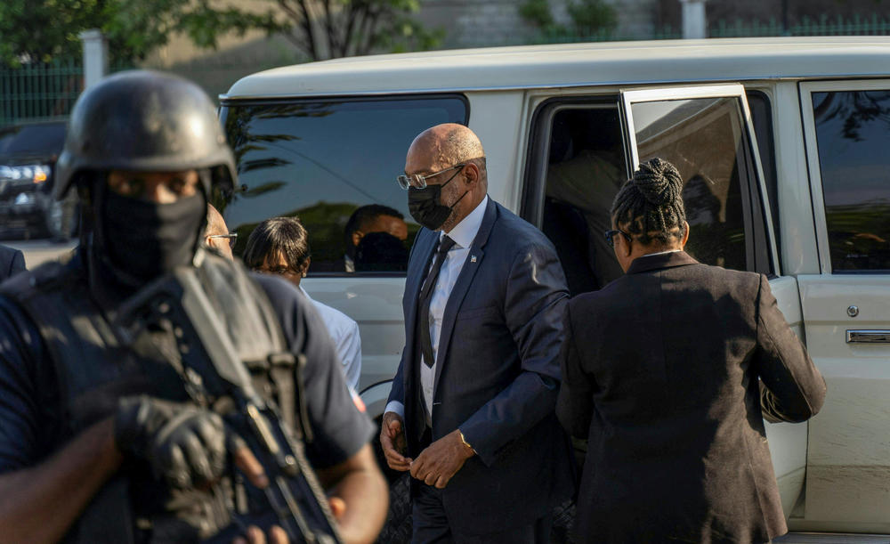 Haitian Prime Minister Ariel Henry is pictured in October at the Champ de Mars, adjacent to the National Palace, in Port-au-Prince. His constitutional mandate, which some viewed as questionable from the start, ended more than a year ago.