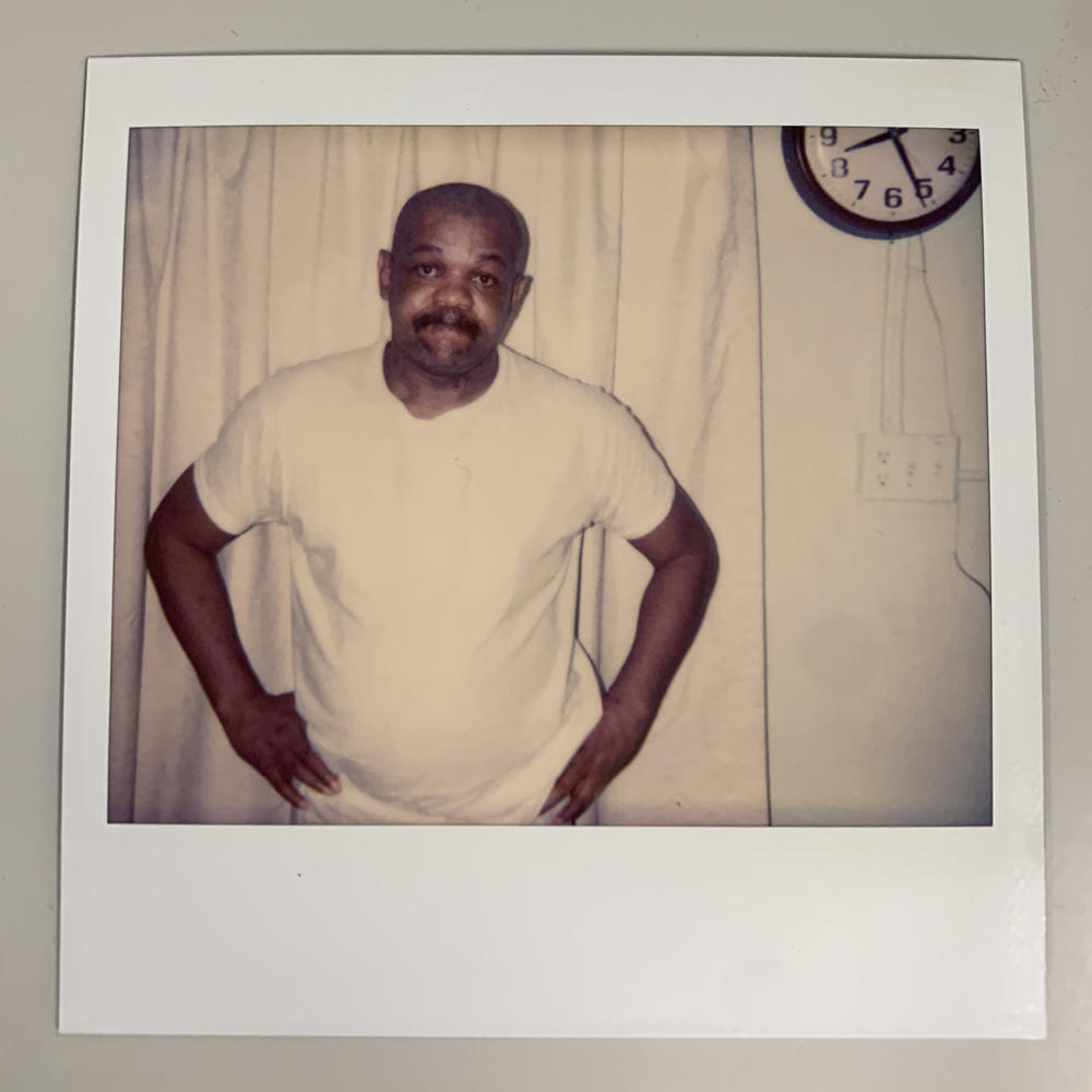 A polaroid photo of Wilbert Lee Evans was taken before he was executed in 1990.