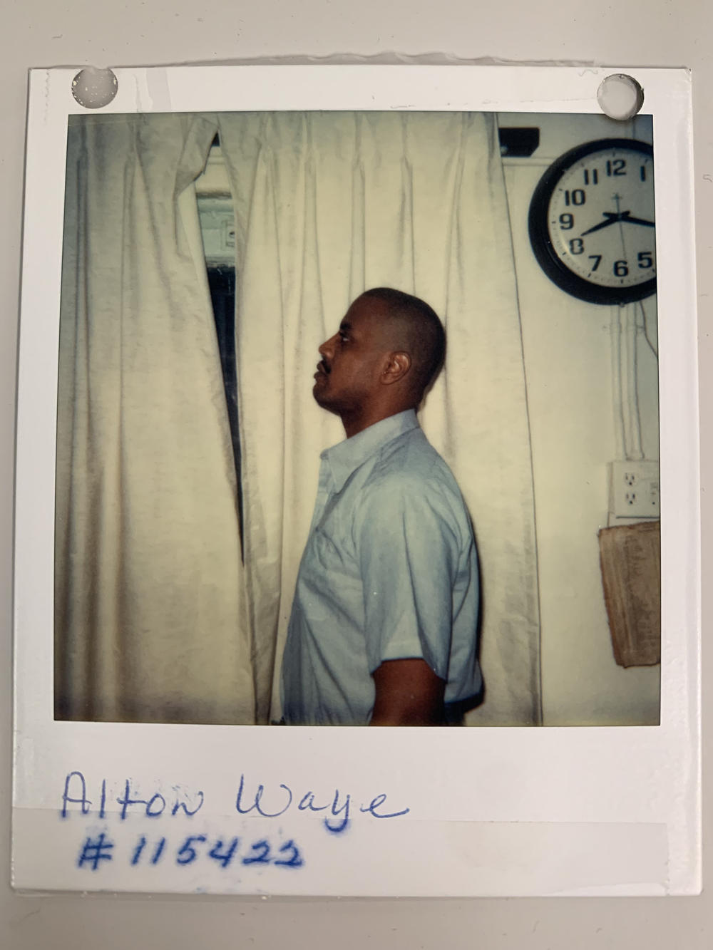 Oliver's briefcase also contained other official execution documents from the prison, like this photo of Alton Waye that was taken before he was executed in 1989.