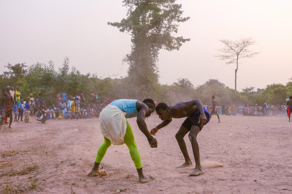 A festival to celebrate the end of the harvest season in Mlomp, Senegal, on Feb. 22, 2021.