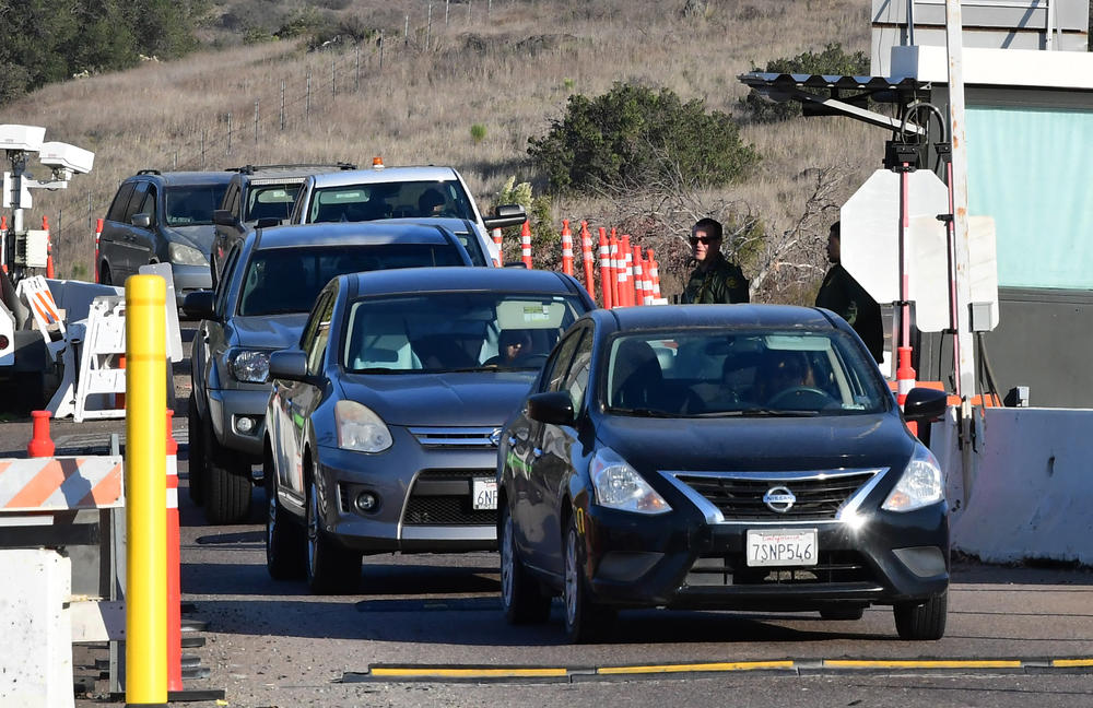 The U.S-Mexico border crossing in Jamul, Calif., on Nov. 8. Border Patrol agents are reporting a spike in travelers attempting to smuggle eggs into the United States from Mexico.